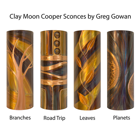 Clay Moon Copper Sconces